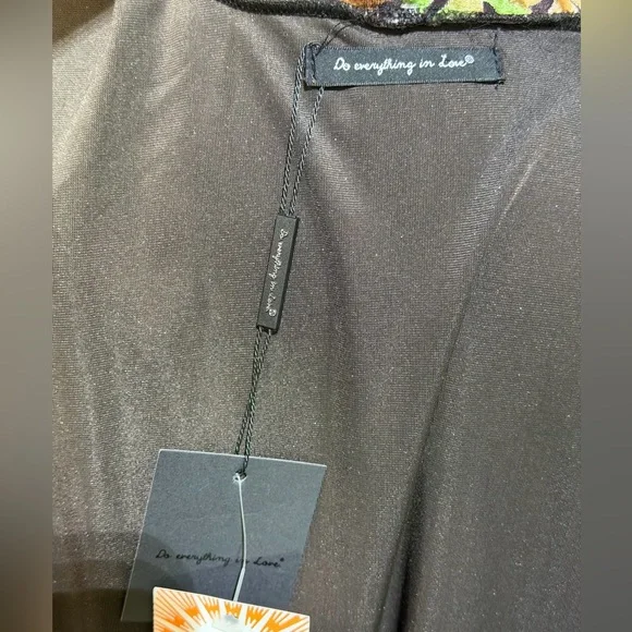 Do Everything In Love O/S Floral Trim Velvet Kimono Cardigan - Picture 8 of 8